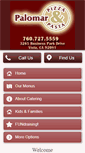 Mobile Screenshot of palomarpizza.com